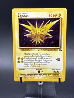 Zapdos 15/62 Fossil Thunderstorm Deck Exclusive Cosmos Holo Rare Pokemon SWIRL - Image 4