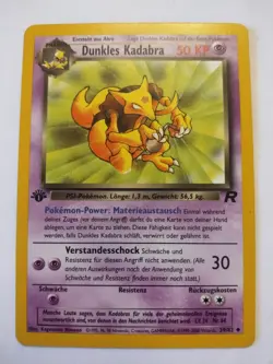 Pokemon Team Rocket 1st Edition - Dunkles Dark Kadabra - German 39/82 LP/VF - Image 1