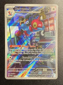 Porygon-Z Full Art IR 214/182 Pokemon TCG Paradox Rift Illustration Rare - NM - Image 1