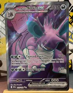 Team Rockets Nidoking EX 216/182 NM Pokemon TCG Destined Rivals - Image 1