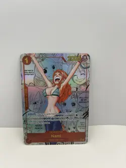 ART CARD ~ One Piece NAMI Manga Alt Art Textured ENGLISH ~ Luffy Zoro Boa Robin - Image 1
