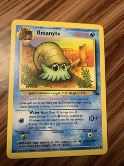 Omanyte 52/62 Fossil Pokemon TCG 1999 Card Common - Image 2
