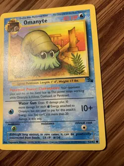 Omanyte 52/62 Fossil Pokemon TCG 1999 Card Common - Image 3