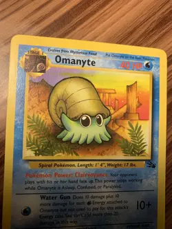 Omanyte 52/62 Fossil Pokemon TCG 1999 Card Common - Image 5
