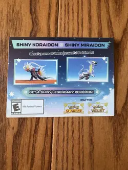 Shiny Miradon Or Koraidon Code Card(unscratched) - Image 1