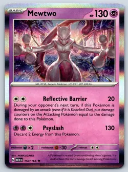 Mewtwo - Scarlet & Violet 151 EN 150/165 Holo Rare Akira Egawa Pokemon Card NM - Image 1