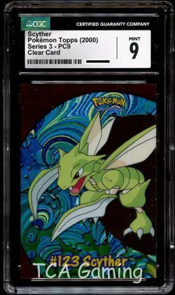 CGC 9 MINT Scyther PC9 CLEAR Topps Series 2 Pokemon Card - Image 1