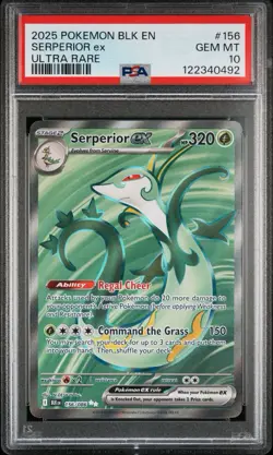 PSA 10 Serperior EX 156/086 Ultra Rare Black Bolt English Pokemon Card POP 2 - Image 1