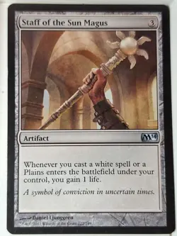 Staff of the Sun Magus - Magic 2014 Core Set M14 - Magic the Gathering MTG Nice! - Image 1
