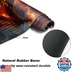 DEGDFSGR MTG Playmat with Zones - 24 x 14 inches, Non-Slip Rubber Base Comman - Image 5