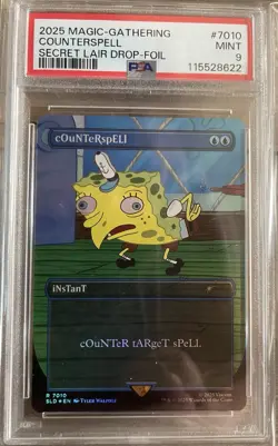cOuNTeRspELl R 7010 Rainbow Foil Secret Lair X SpongeBob Squarepants Graded - Image 1
