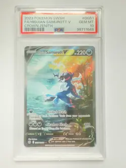 Hisuian Samurott v GG51 Pokemon TCG Crown Zenith Galarian Gallery PSA 10 - Image 1