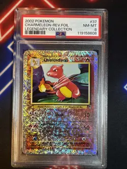 Pokemon Charmeleon Legendary Coll. Reverse Holo Rare #37 PSA 8 - Image 1