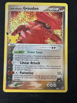 Team Magma's Groudon - 9/95 - Holo Rare NM, English Pokemon Celebrations - Image 1