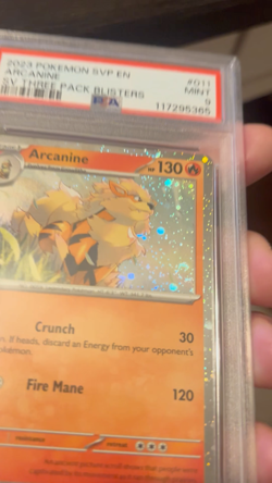 2023 POKEMON BLACK STAR PROMO SVP 011 ARCANINE PSA 9 **HOL0 SWIRL** - Image 2