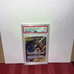 Pokemon Reshiram & Zekrom GX Cosmic Eclipse Full Art #222 PSA 9 - Image 2