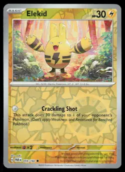 Elekid 059/182 Reverse Holo Pokemon Paradox Rift LP - Image 1