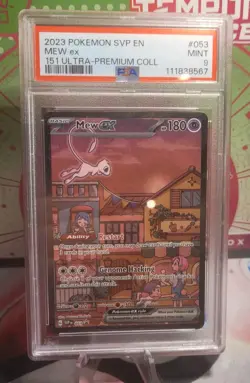 Pokemon 2023 Mew ex 053 Full Art Promo 151 Ultra Premium Collection PSA 9 - Image 1