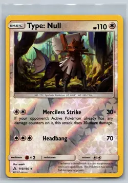 Type: Null, Rare, SM - Ultra Prism, 115/156, NM - Image 1