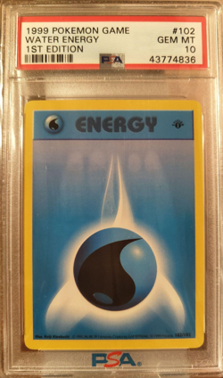 1999 Pokemon Base Set 1st Edition - Water Energy 102/102 - PSA 10 GEM MINT - Image 1