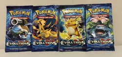 Pokemon TCG XY Evolutions Booster Packs 4-Pack Full Art Set New Sealed 2016 #2 - Image 1