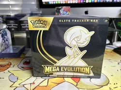 Pokemon TCG ETB Mega Evolutions Elite Trainer Box Gardevoir In Hand - Image 1