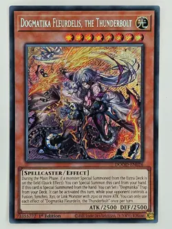 Yu Gi Oh - DOOD-EN026 Dogmatika Fleurdelis, the Thunderbolt - Secret Rare - Image 1