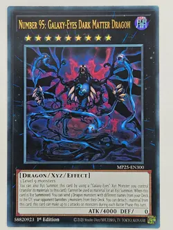 Yu Gi Oh - MP25-EN300 Number 95: Galaxy-Eyes Dark Matter Dragon - Ultra Rare - Image 1