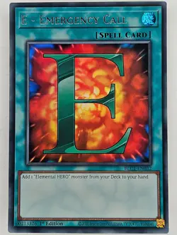 Yu Gi Oh - BLC1-EN032 E - Emergency Call - Silver Ultra Rare - Image 1