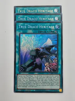 Yu Gi Oh - 3x BLMM-EN168 True Draco Heritage - Secret Rare - Image 1