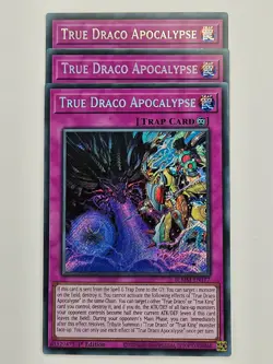 Yu Gi Oh - 3x BLMM-EN177 True Draco Apocalypse - Secret Rare - Image 1
