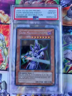PSA 10 Yu-Gi-Oh Dark Magician Knight ROD-EN001 Reshef of Destruction Promo 2004 - Image 1