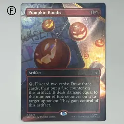 MTG Pumpkin Bomb Borderless Foil English Card Used - Image 1
