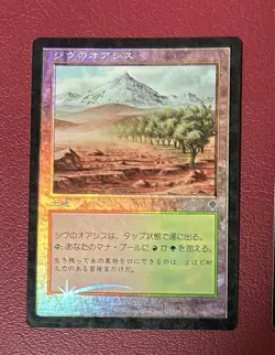 MTG Shivan Oasis Japanese Foil Land Uncommon Card Used - Image 1