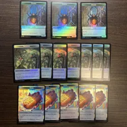 MTG Spider Man Token Foil Set of 15 English Version Collectible Card - Image 2