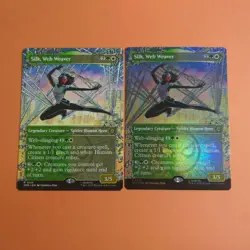 MTG Web Spun Silk Web Weaver Foil English 2 Card Set Used - Image 1