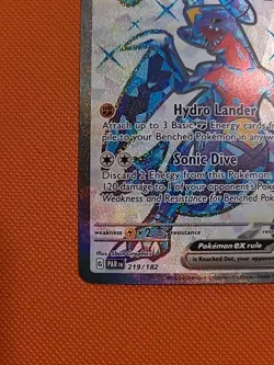 Pokemon Garchomp EX Holo Card 219/182 Sv04: Paradox Rift - Image 5