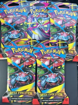Brand New Mega Evolution Sleeved Booster Pack - Pokemon TCG - Lot of 5 packs - Image 1