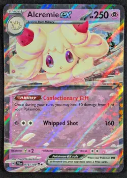 Alcremie EX 2025 Journey Together Double Rare Holo Pokemon Card 075/159 (NM) - Image 1