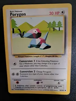 Pokemon Porygon 039/102 Base Set Regular Trading Card Game - Image 3