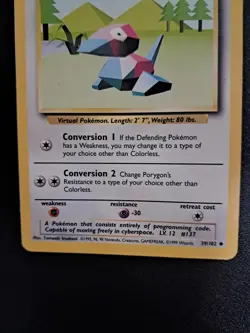 Pokemon Porygon 039/102 Base Set Regular Trading Card Game - Image 4