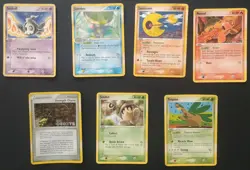 EX Deoxys, Set #107, (1) Holo, (6) Pokemon 2007 Cards, LP, MP, Damaged Condition - Image 1