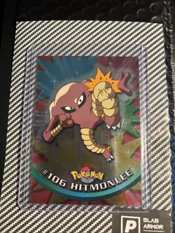 Topps Series 2 1999 TV Blue LOGO Holo HITMONLEE #106 Pokemon Character Card NM - Image 1