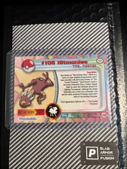 Topps Series 2 1999 TV Blue LOGO Holo HITMONLEE #106 Pokemon Character Card NM - Image 2