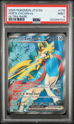 2025 POKEMON JTG EN-JOURNEY TOGETHER ULTRA RARE #176 HOP'S ZACIAN EX PSA 9 - Image 1