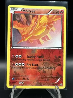 Moltres 22/113 Reverse Holo Rare Pokemon TCG BW Legendary Treasures card game - Image 1