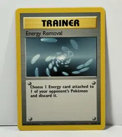 Pokemon Crimp Error Energy Removal Base Set Rare Pokemon Card Error - Image 1