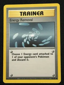 Pokemon Crimp Error Energy Removal Base Set Rare Pokemon Card Error - Image 2