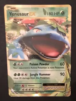 Venusaur EX 1/108 XY Evolutions HOLO ULTRA RARE Shiny Pokemon Card Excellent - Image 1