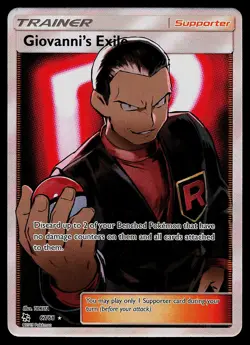 Pokemon Card - Giovanni's Exile Hidden Fates 67/68 Ultra Rare Full Art SM Holo - Image 1